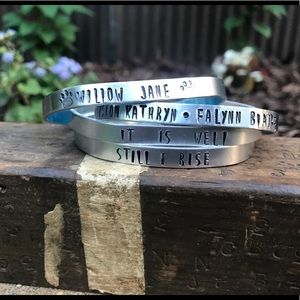 Custom Hand Stamped Bracelets